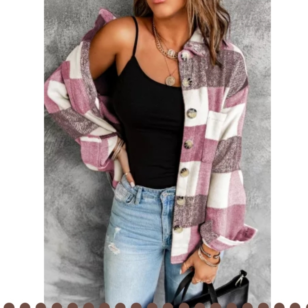 1 xl left💞NEW boutique plaid shirt jacket - Picture 11 of 16